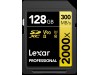 LEXAR SDcard 2000x SDXC UHS-II Card GOLD Series 128GB W 260MB/s 300MB/s LSD2000128G-BNNNG 